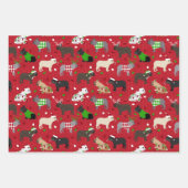 Weihnachts-Bulldog-Wrapping Paper Sheets Geschenkpapier Set (Vorderseite)