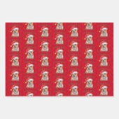 Weihnachts Bulldoggen Musterschachteln Geschenkpapier Set (Vorderseite 2)