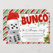 Weihnachts-Bunco-Nacht Einladung Würfel Party lade (Vorne/Hinten)