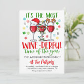 Weihnachts-Bunco-Night-Party Einladung (Stehend Vorderseite)