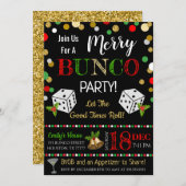 Weihnachts-Bunco-Party Einladung (Vorne/Hinten)