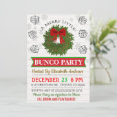 Weihnachts-Bunco-Party Einladung (Stehend Vorderseite)