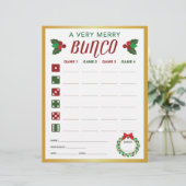 Weihnachts-Bunco-Party-Spielkarte (Stehend Vorderseite)
