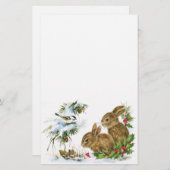 Weihnachts-Bunnies-Schreibery Briefpapier (Vorne/Hinten)