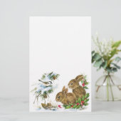 Weihnachts-Bunnies-Schreibery Briefpapier (Stehend Vorderseite)