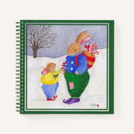 Weihnachts-Bunnies-Spiral-Notebook Notizblock