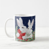 Weihnachts-Bunny-Rabbit festes Winter-Custom-Datum Kaffeetasse (Links)