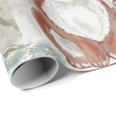 Weihnachts Bunny Rabbit Winter Snowy Geschenkwrake Geschenkpapier (Rolleneckpunkt)