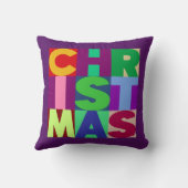 Weihnachts-bunte Briefe Platz Kissen (Rückseite)