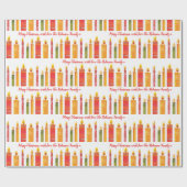 Weihnachts-bunte Collage Kerzen Muster Geschenkpapier (Flach)