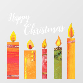 Weihnachts buntes gestrichenes Papier geschnitten  Fensteraufkleber