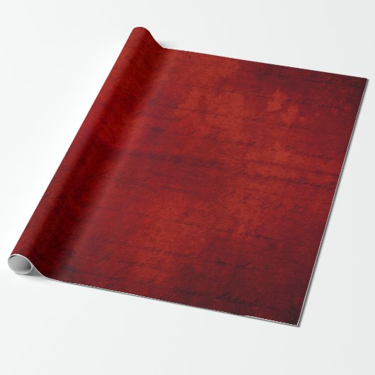 Weihnachts-Burgund Rote Typografie Damask Geschenkpapier (Ungerollt)