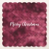 Weihnachts Burgundy Red Untersetzer (Vorderseite)