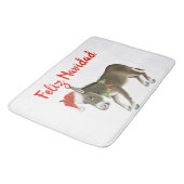 Weihnachts Burro Feliz Navidad individuell anpassb Badematte (Schrägansicht)