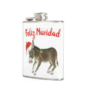 Weihnachts Burro Feliz Navidad individuell anpassb Flachmann (Links)