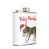 Weihnachts Burro Feliz Navidad individuell anpassb Flachmann (Rechts)
