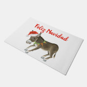 Weihnachts Burro Feliz Navidad individuell anpassb Fußmatte (Schrägansicht)