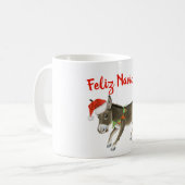 Weihnachts Burro Feliz Navidad individuell anpassb Kaffeetasse (Vorderseite Links)