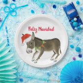 Weihnachts Burro Feliz Navidad individuell anpassb Pappteller (Party)