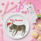 Weihnachts Burro Feliz Navidad individuell anpassb Pappteller (Party)