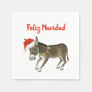 Weihnachts Burro Feliz Navidad individuell anpassb Serviette