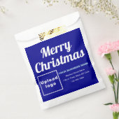 Weihnachts-Business-Blue-Hintergrundpapier-Tasche Geschenktütchen (Versiegelt)
