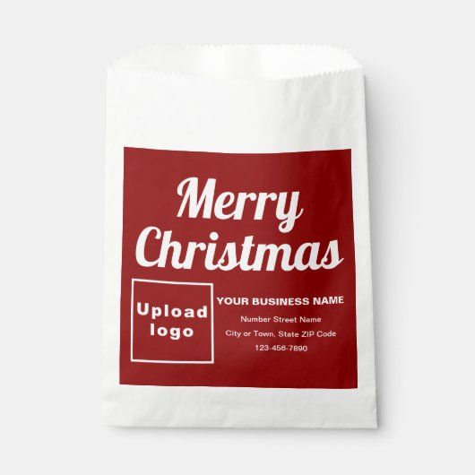 Weihnachts Business Red Background Paper Bag Geschenktütchen (Vorderseite)