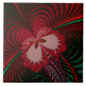 Weihnachts-Butterfly-Fraktal Fliese (Vorderseite)