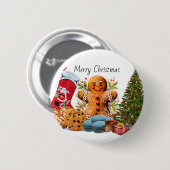 Weihnachts-Button Button (Vorne & Hinten)