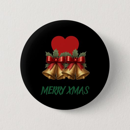 Weihnachts-Button - Fröhliche Weihnachten Button (Vorderseite)