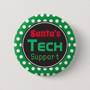 Weihnachts-Button-Pin für den technischen Support  Button