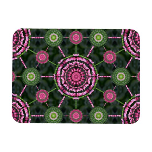 Weihnachts Cactus Mandala Array Christmas Magnet (Horizontal)