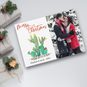 Weihnachts-Cactus-Sukkulenten-Foto Feiertagskarte