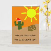 Weihnachts-Cactus-Witz Karte (Gelbe Blume)