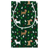 Weihnachts Cairn Terrier Dogs Holiday Cairns Kleine Geschenktüte (Rückseite)