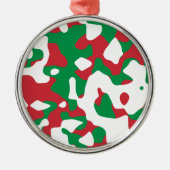 Weihnachts-Camouflage Silbernes Ornament (Vorne)
