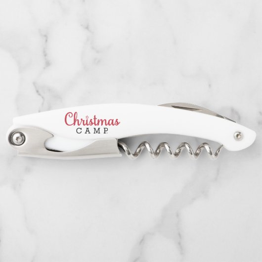 Weihnachts-Camp-Flaschenöffner | Geschenk für Wein Kellnermesser (Vorderseite)