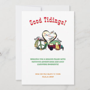 Weihnachts-Camper-Anhänger Camping Outdoor Adventu Feiertagskarte