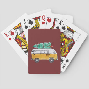 Weihnachts-Campervan Spielkarten