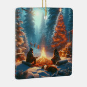 "Weihnachts-Campfire: Gemütliche Wintermomente" Keramikornament (Rechts)