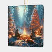 "Weihnachts-Campfire: Gemütliche Wintermomente" Keramikornament (Links)