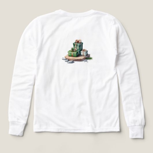 Weihnachts-Camping Girls Long Sleeve (Design Rückseite)