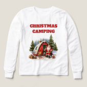 Weihnachts-Camping Girls Long Sleeve (Design Vorderseite)