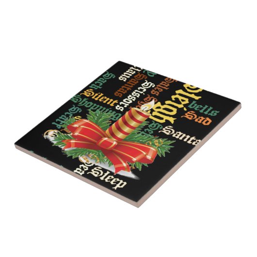 Weihnachts-Candle Fliese (Seite)