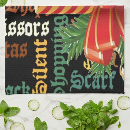 Weihnachts-Candle Geschirrtuch (Gefaltet)