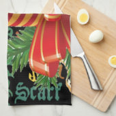Weihnachts-Candle Geschirrtuch (Viertel Falte)