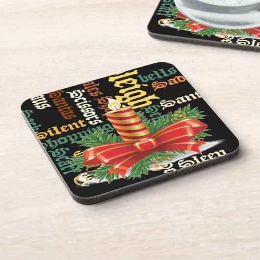 Weihnachts-Candle Getränkeuntersetzer (Linke Seite)