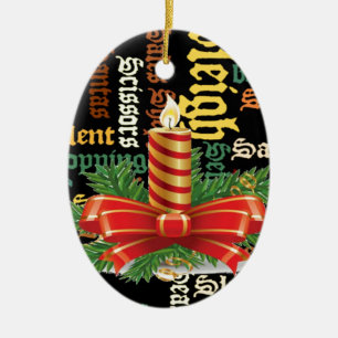 Weihnachts-Candle Keramikornament