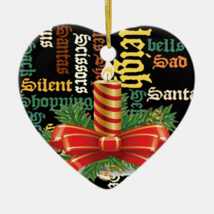 Weihnachts-Candle Keramikornament