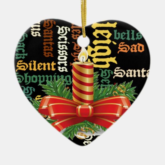 Weihnachts-Candle Keramikornament (Vorne)